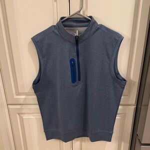 johnnie-O Heather Blue Quarter-Zip Vest